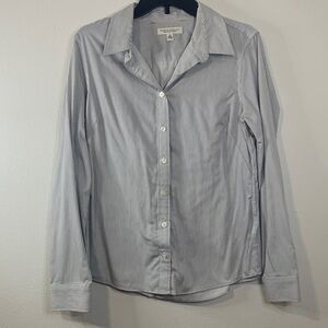 Banana Republic Women’s Blue Striped Button Down Shirt